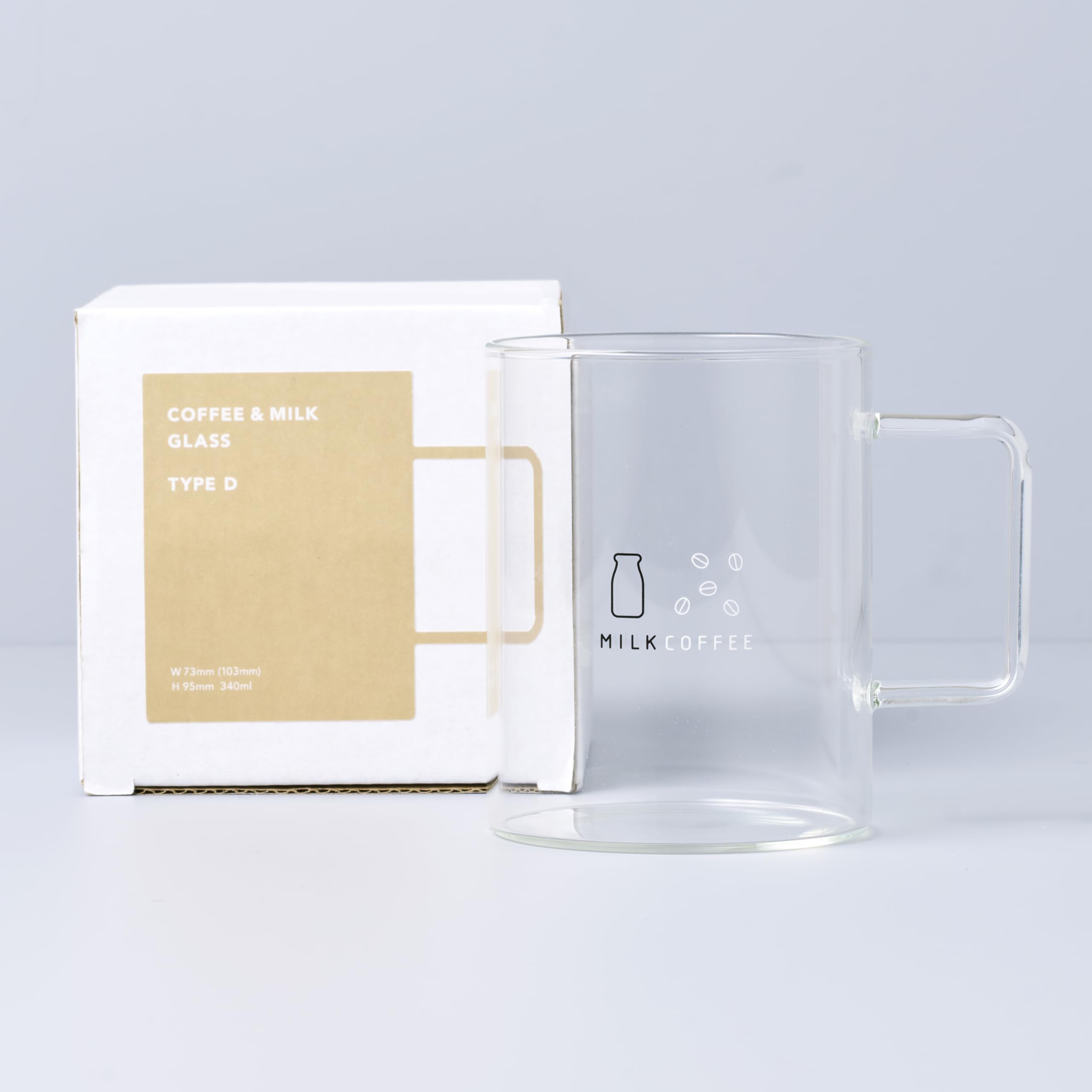 Amazon.co.jp: 珈琲牛乳のグラス（消え文字グラス） (Dタイプ（耐熱